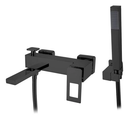 Смеситель для ванны Boheme Q BlackBlack_Комплект 143-BB
