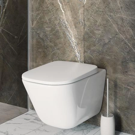 Roca The Gap Square Унитаз подвесной 35x54см, безободковый, цвет: белый