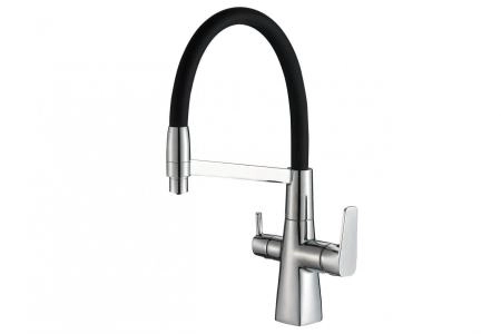 Смеситель для кухни ZORG Steel Hammer (SH 818-6 CR) хром | черный