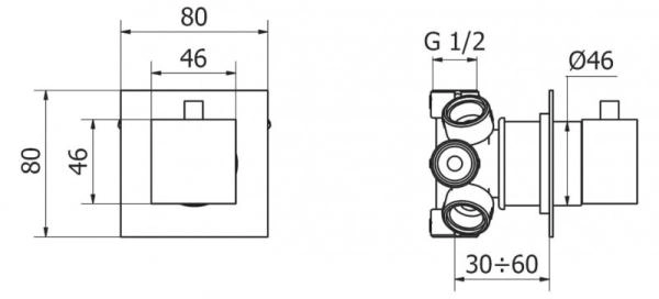 Встраиваемый 5 позиционный переключатель CEZARES CZR-DEV5-01-Cr хром