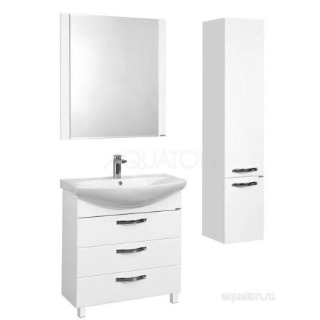 Тумба под раковину Акватон Ария 80 Н цвет белый