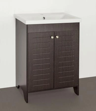 Тумба под раковину Style Line Elfante Кантри 60 напольная с дверками, венге