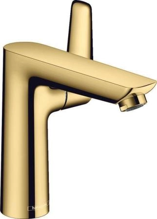 Hansgrohe 71754990 Talis E Смеситель для раковины 133 мм, со сливным гарнитуром, полированное золото