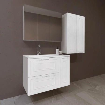 Подвесной шкаф Style Line Elfante Альба 600*1000*600*240 Люкс Белый