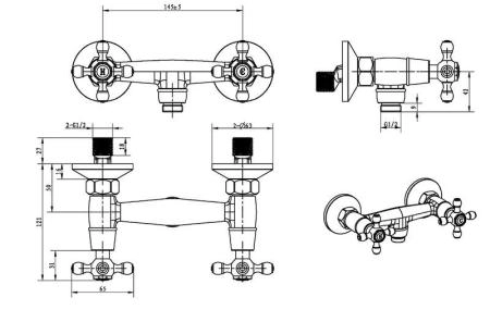 Смеситель для душа Boheme CAMELIA 274-Camelia хром