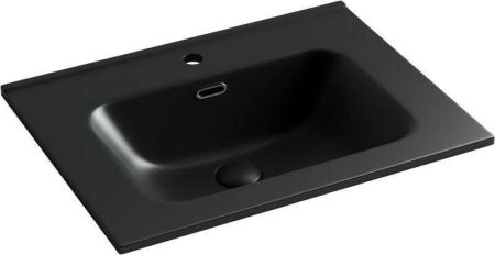 Умывальник накладной прямоугольный (цвет Черный Матовый) Element 610*465*180мм