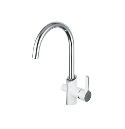 Смеситель Gappo G4303-8 для кухни с краном для питьевой воды белый/хром