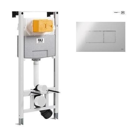 Инсталляция OLI 120 ECO Sanitarblock pneumatic 879235pKA00 + Панель слива KARISMA, хром глянец