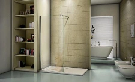 Душевой уголок GOOD DOOR WALK IN SP-120-C-CH 120x90 прозрачное