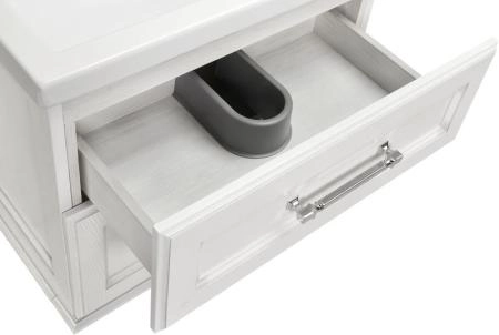 Тумба под раковину ASB-Woodline Венеция 70 Белый (патина серебро)