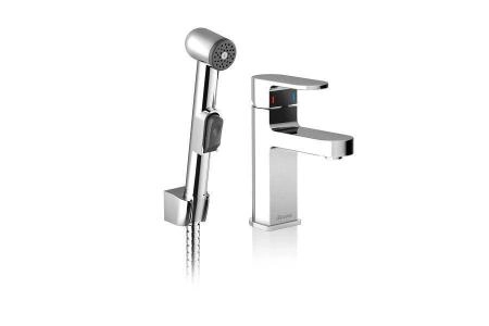 Смеситель для умывальника Ravak Chrome CR 112.00 с гигиеническим душем X070092