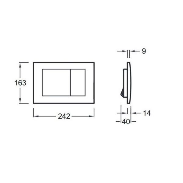 Панель смыва Jacob Delafon E4325-CP хром