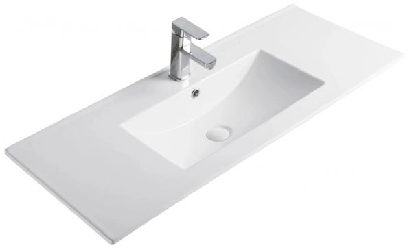 Раковина Gid NYJ803-100 101x40 встраиваемая сверху белая