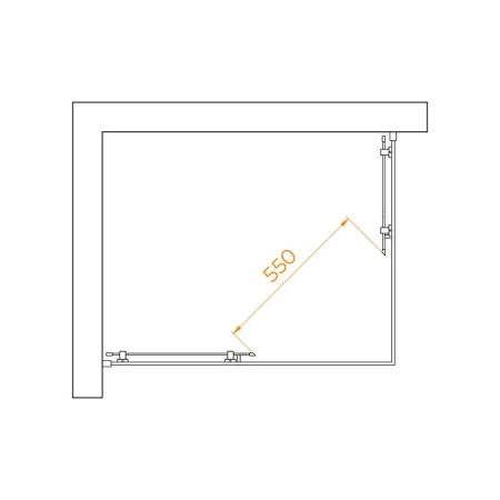 Душевой уголок RGW PA-040B Passage 100x80 Черный матовый прозрачное
