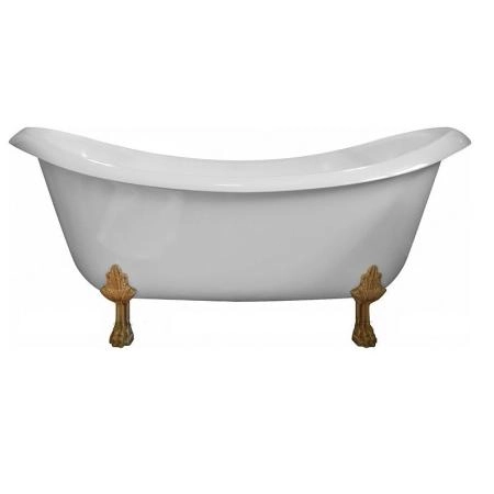 Ванна AquaStone Лиона ножки золото 190х86 иск. камень