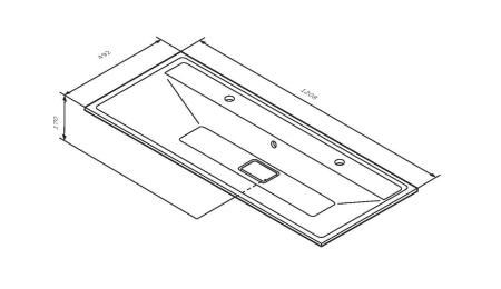 Раковина мебельная AM.PM Inspire 2.0 M50AWPX1201WG 120 см искусственный мрамор белый матовый