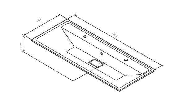 Раковина мебельная AM.PM Inspire 2.0 M50AWPX1201WG 120 см искусственный мрамор белый матовый
