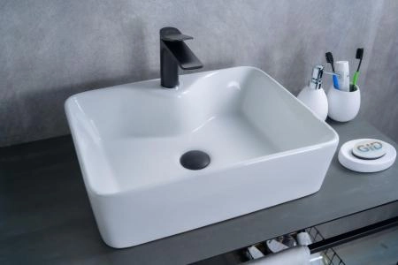 Раковина Gid N9091 48x37 на столешницу белая