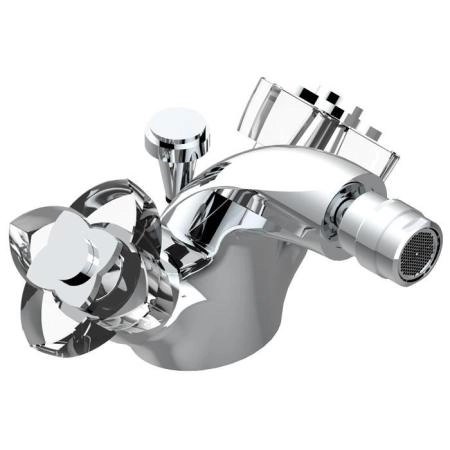 THG Pуtale de cristal clair Смеситель для биде, 1 отв., цвет: хром/прозрачный хрусталь