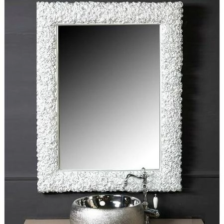 Зеркало Boheme Rose прямоугольное 85х110 549, белое без подсветки