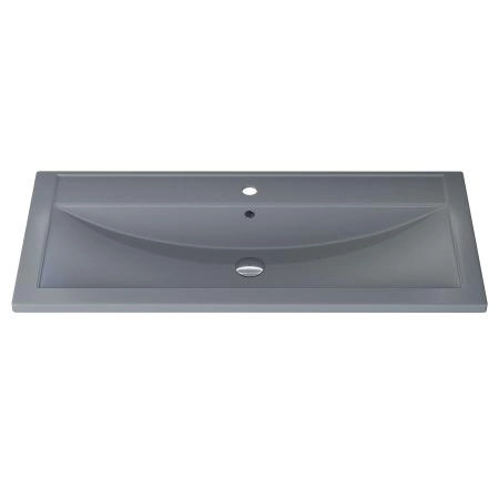 Раковина кварцевая Uperwood Foster Quartz 100 см, серая матовая, бетон