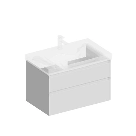 Тумба Kerama Marazzi CUBO КУБО CUB.80.2\WHT.M подвесная с ящиками 80, белая матовая