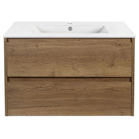 Тумба под раковину Vincea Gio 800 подвесная, 2 ящика soft-close, цвет T.Oak