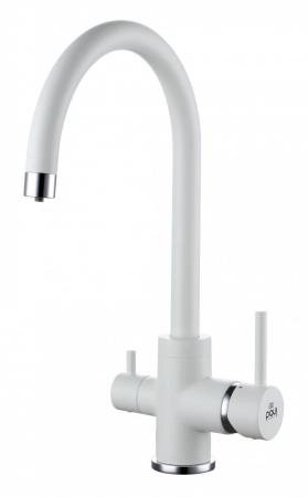 Смеситель для кухни Paulmark ESSEN, белый матовый, 213211-431