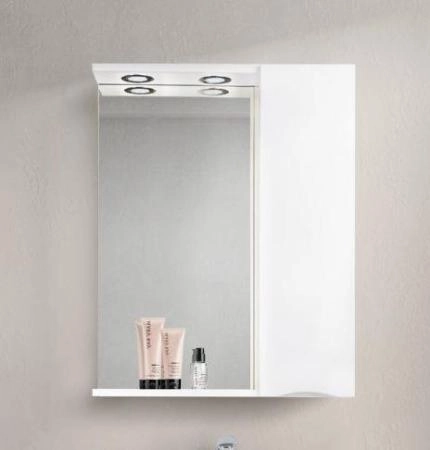 Шкаф Belbagno MARINO Bianco Lucido зеркальный подвесной с подсветкой, правосторонний MARINO-SPC-600/750-1A-BL-P-R з
