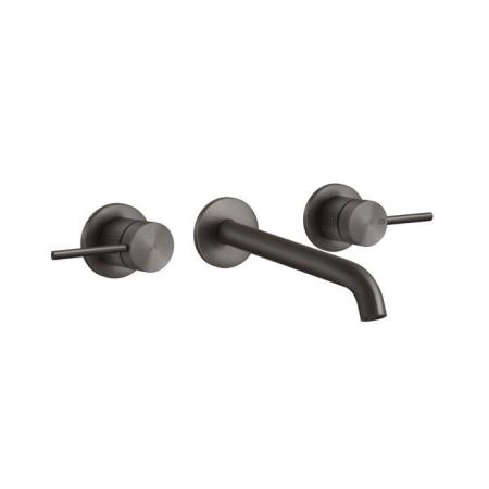 Gessi 316 Встраиваемый смеситель для раковины на 3 отв., излив: 200-180мм, внешняя часть, цвет: brushed black metal pvd