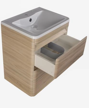 Тумба Style Line Elfante Атлантика 60 напольная, Люкс ясень перлламутр, PLUS