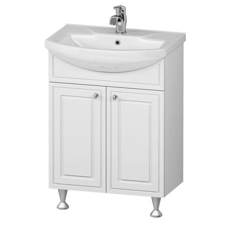 Тумба с раковиной напольная RedBlu by Damixa Palace One M41-FSX0601WG-WCC060 белый глянцевый