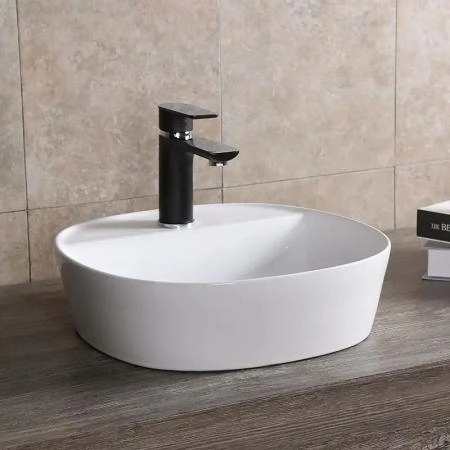 Раковина Cerutti SPA CR0075 накладная, белая, квадратная, с отверстием под смеситель 400х400х120