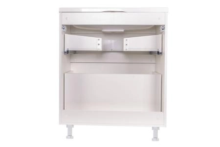 Тумба напольная Style Line Бергамо мини 70 (2 ящ.) Люкс антискрейтч белый, PLUS
