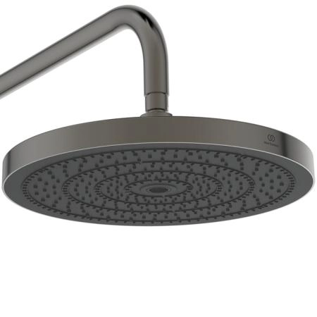 Ideal Standard Solos Душевая система с термостатическим смесителем, держатель для лейки, 3-функциональный (Rain, Silkrain, SecondSkin) круглый пластиковый верхний душ 30см., ручной душ 3-х фукциональный, шланг 175см., цвет: PVD Magnetic Grey
