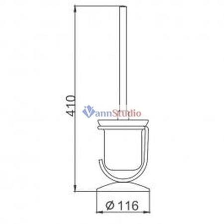 F910 Ершик туалетный Frap напольный стекло хром