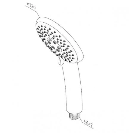 Ручной душ Am.Pm Like F0280000 хром