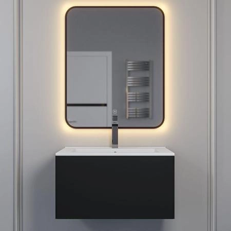 Тумба под раковину для ванной Uperwood Parma Premium подвесная 65 см, черная