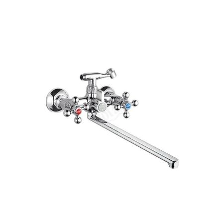 Смеситель Potato Р2361 для ванны универсальный с изливом 400мм, хром