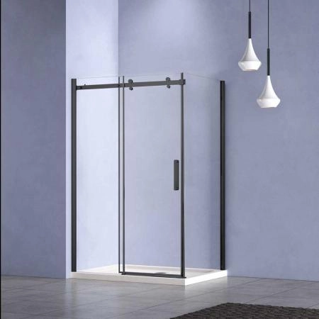 Душевой уголок Vincea Como-N VSR-4CN1012CLB, 1200*1000, черный, стекло прозрачное
