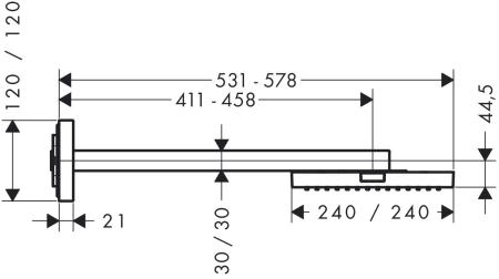Axor ShowerCollection 10925000 Верхний душ 24x24 держатель