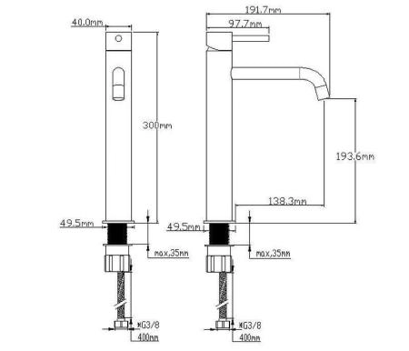 Смеситель NT BAGNO NT4211Н SILIO H для раковины серый хром