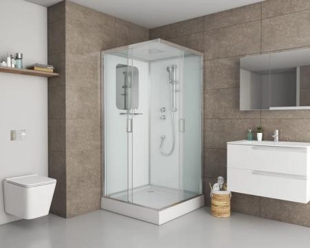 Душевая кабина Niagara Premium NG-6001-01Q (900х900х2100) низкий поддон(16 см) стекло ПРОЗРАЧНОЕ
