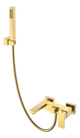 Смеситель для ванны Boheme с душем Qubic Matt Gold 473-MG