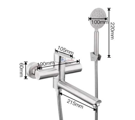 Смеситель для ванны Frap F32801 сатин
