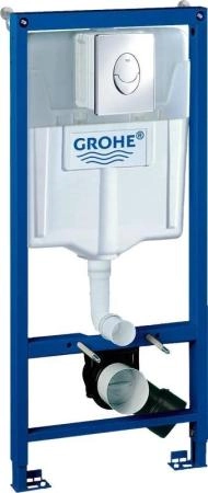 КОМПЛЕКТ Grohe + BeWash:   Инсталляция 38721001 Grohe Rapid SL + BeWash Bogen Унитаз подвесной безободковый с сиденьем микролифт белый глянец 88313201 + 2111DP