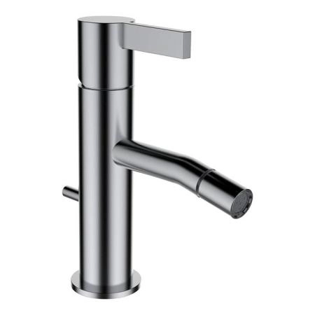 Laufen Kartell Смеситель для биде, на 1 отв, с донным клапаном, излив 110 мм, цвет: нержавеющая сталь (PVD)Kartell [5558]