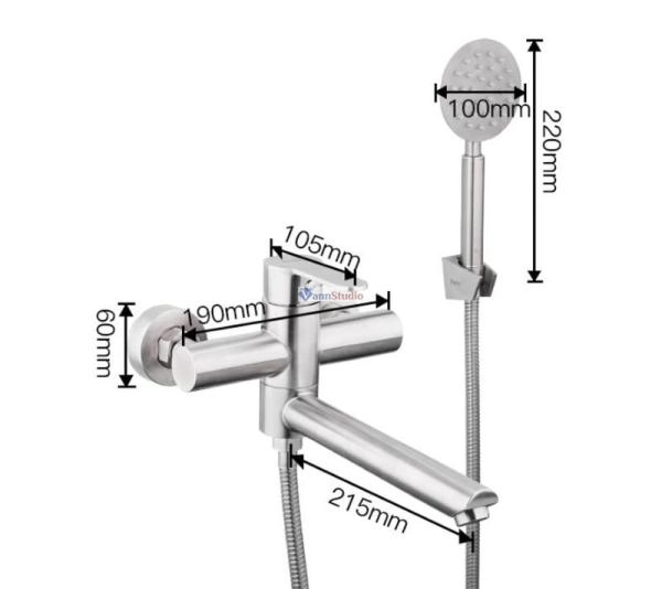 Смеситель для ванны Frap F32801 сатин