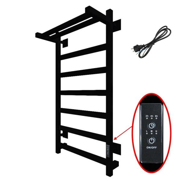 Полотенцесушитель Тругор Пэк сп 20 кв П 80х50 черный ВГП электрический