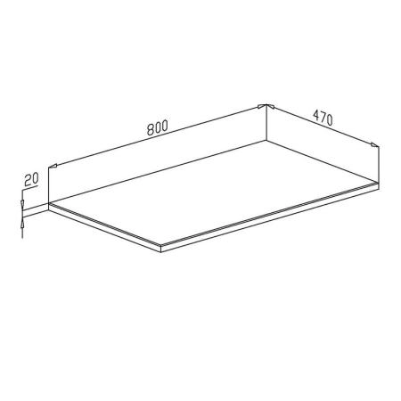 Столешница ASB-Woodline Оливия массив 800*470*20